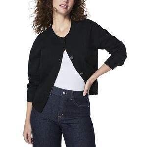 Spanx® Womens Ponte Bomber Jacket, Black